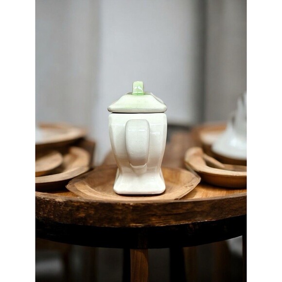 Vintage Cottage Pottery Style Plum Fruit Small Teapot Farmhouse Decor - Picture 5 of 8